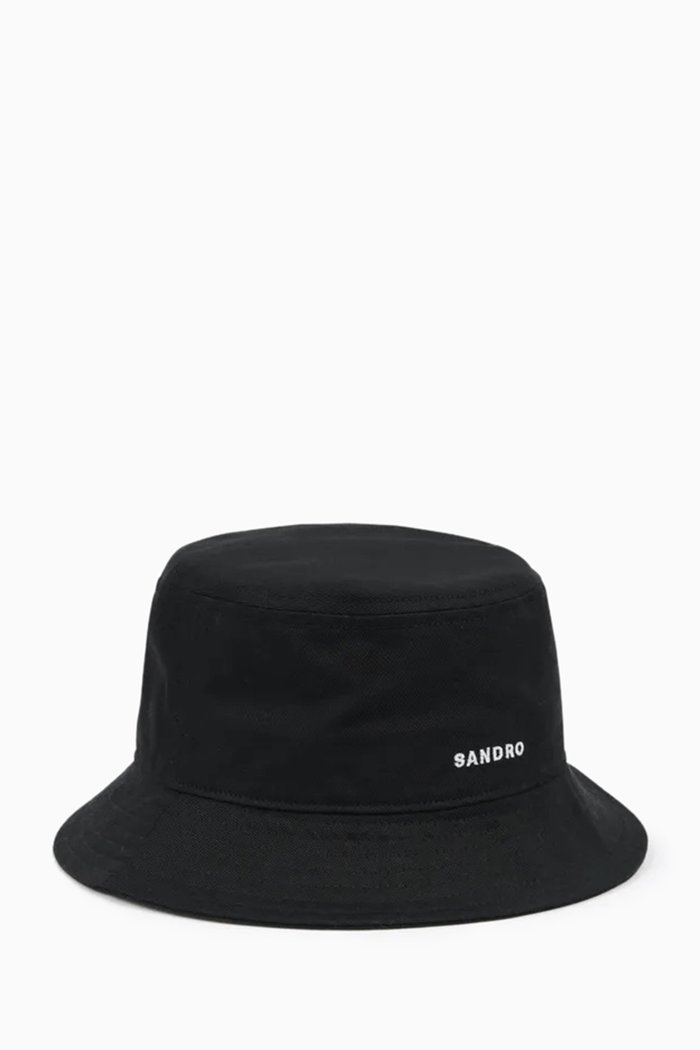 

Bob Logo-embroidered Bucket Hat in Cotton, Black