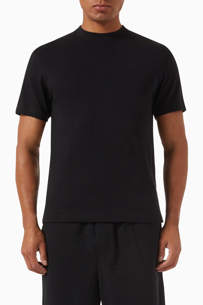 Signature T-shirt in Organic Cotton-jersey, Black