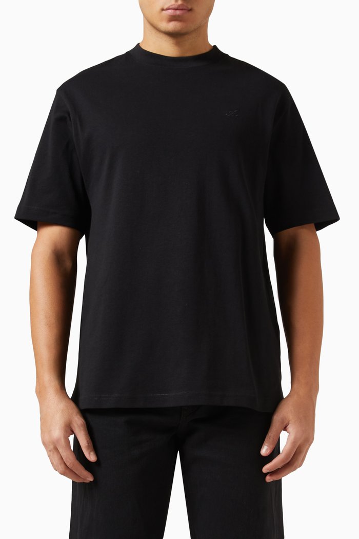 Signature T-shirt in Organic Cotton-jersey, Black