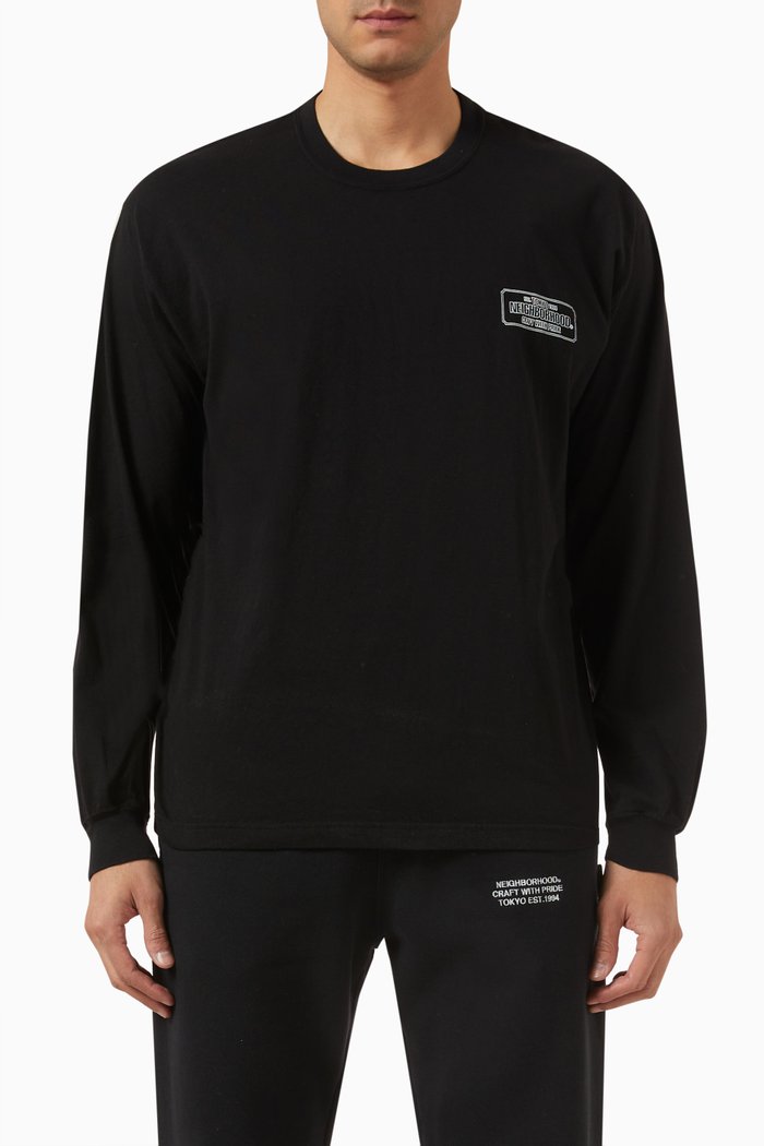 Logo-print T-shirt in Cotton-jersey, Black