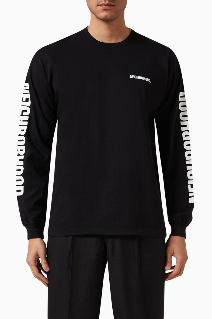 

NH Logo Print T-shirt in Cotton Jersey, Blue