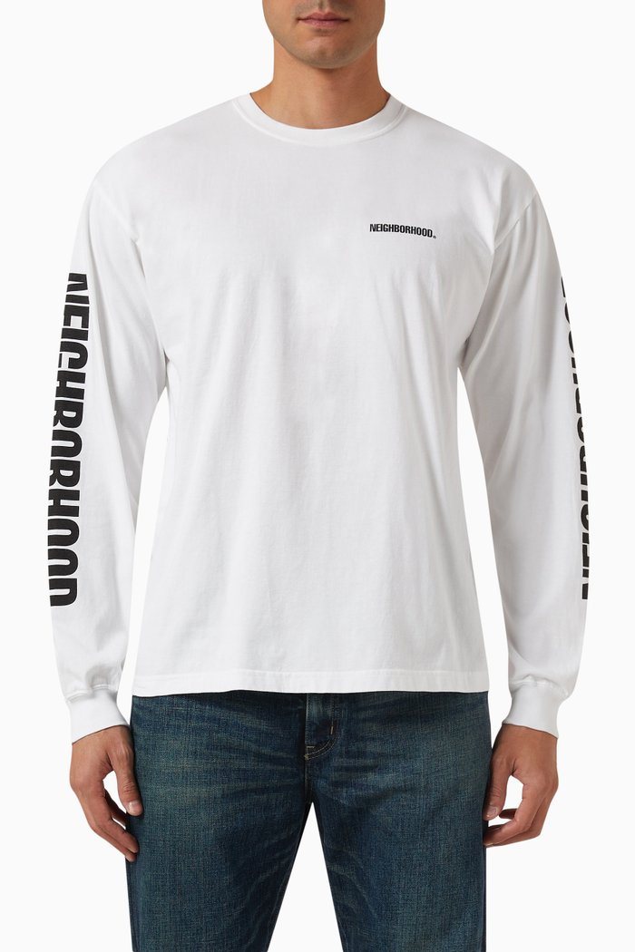 

NH Logo Print T-shirt in Cotton Jersey, White