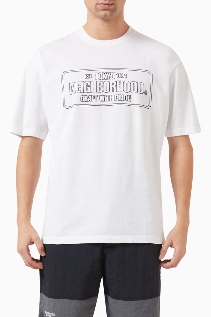 NH Logo T-shirt in Cotton-jersey, White