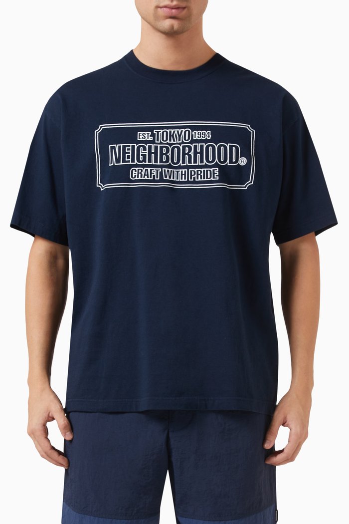 NH Logo T-shirt in Cotton-jersey, Blue
