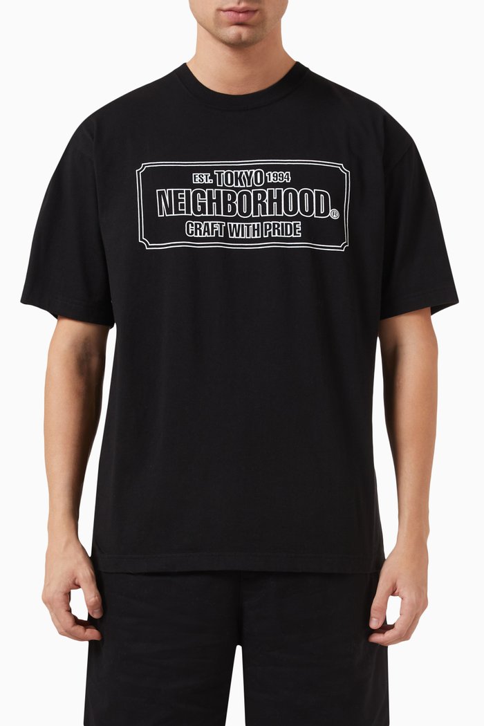 NH Logo T-shirt in Cotton-jersey, Black