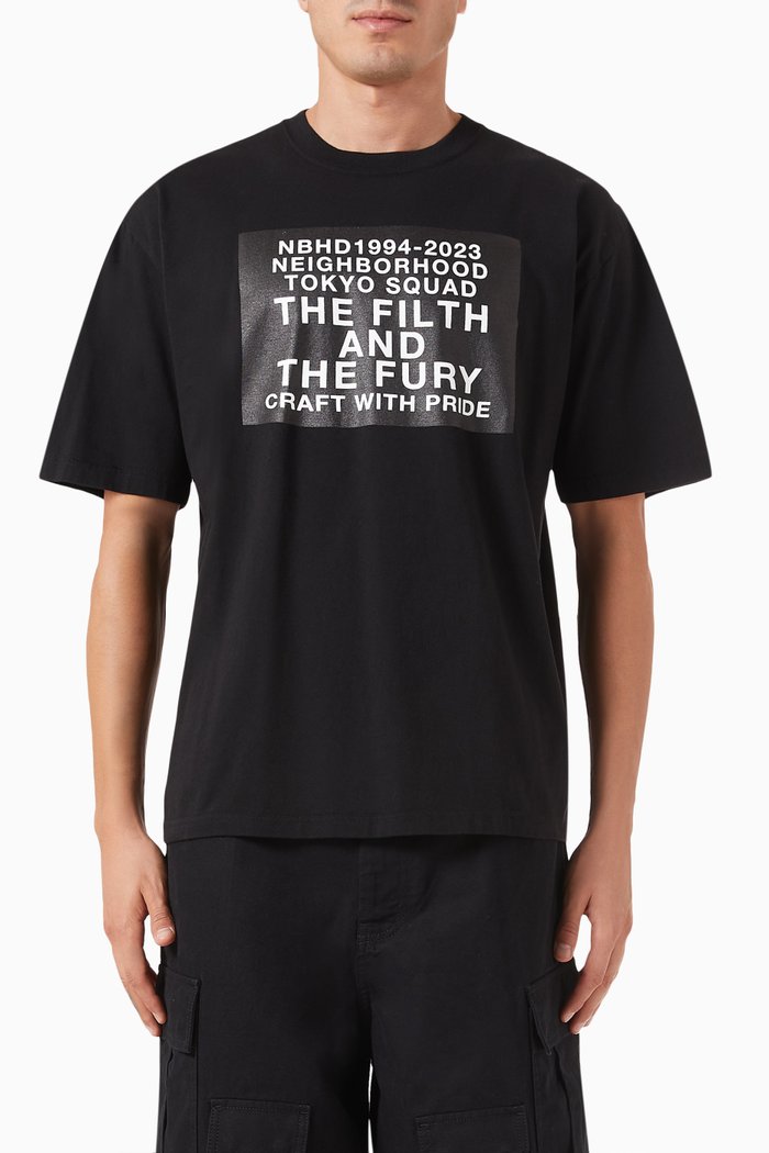 NH Logo T-shirt in Cotton-jersey, Black