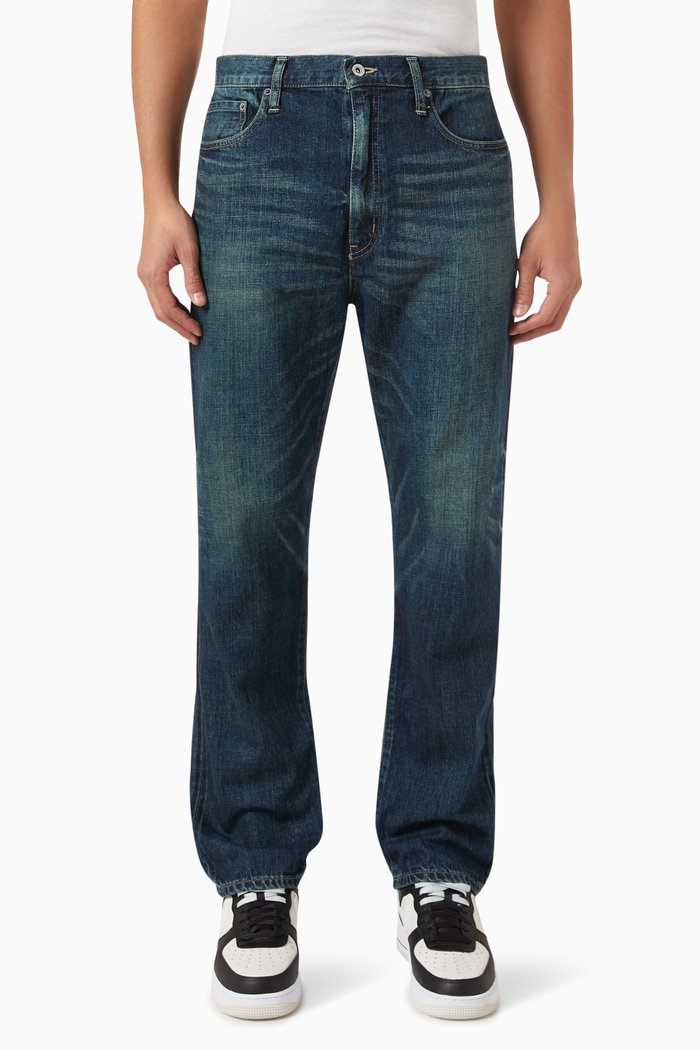 

Washed Dp Mid Pants in Denim, Blue