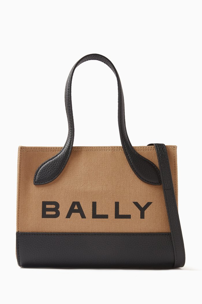 

XS Bar Keep on Tote Bag in Cotton & Leather, Neutral