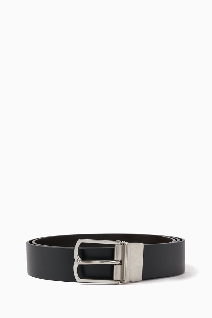 Country Belt in Smooth Leather, Black