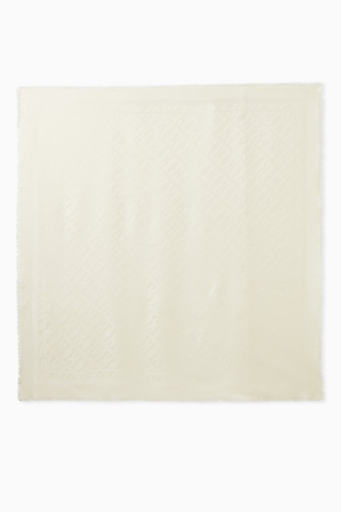 

Logo Scarf in Silk, Neutral