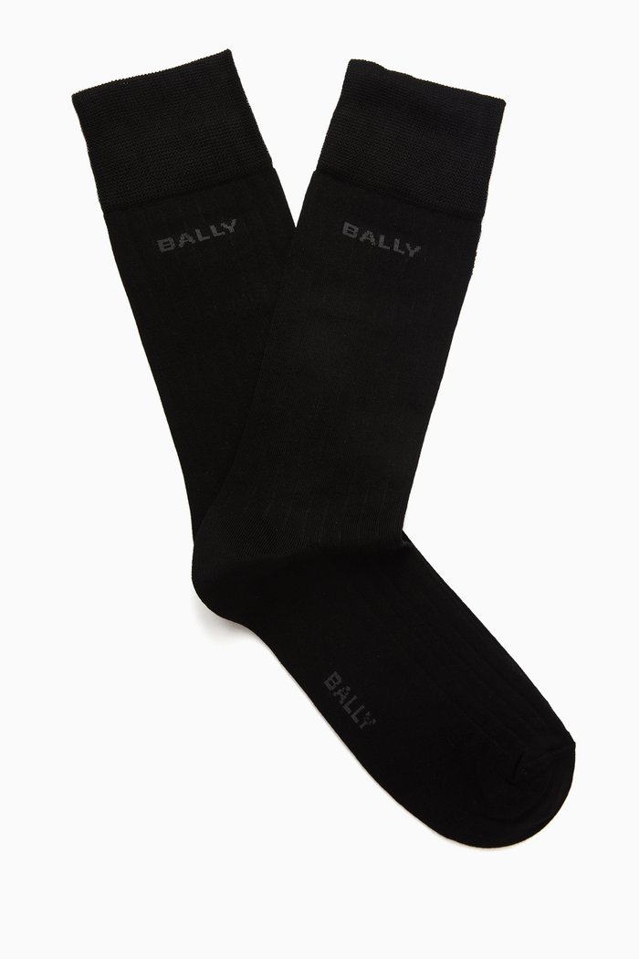 

Logo Socks in Cotton, Black