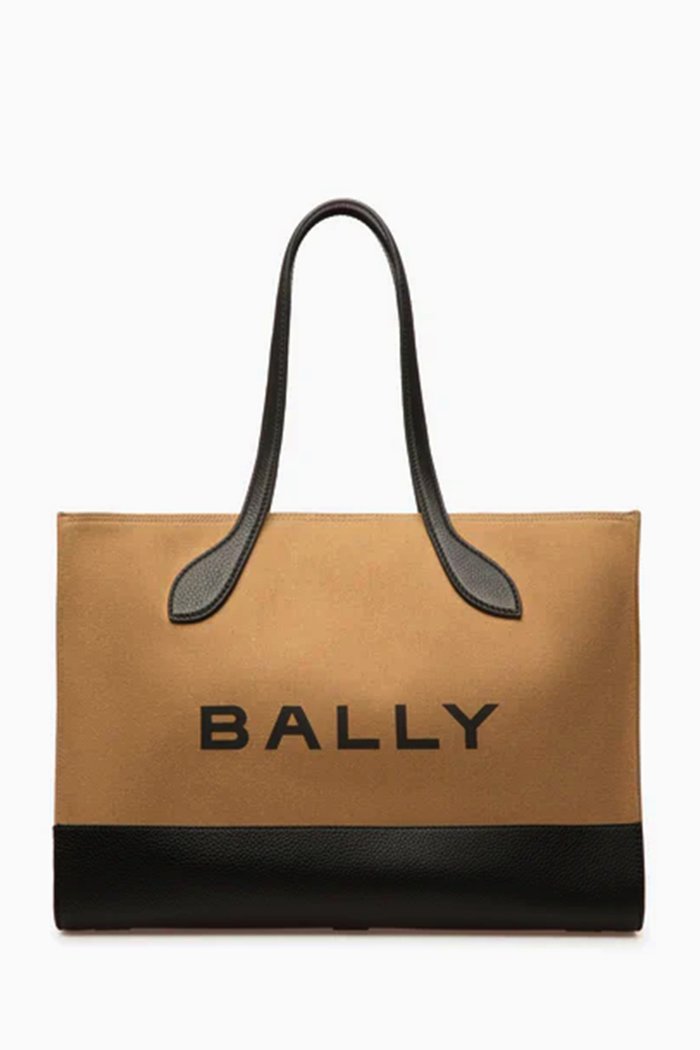 

Bar Keep on Tote Bag in Cotton & Calf Leather, Neutral