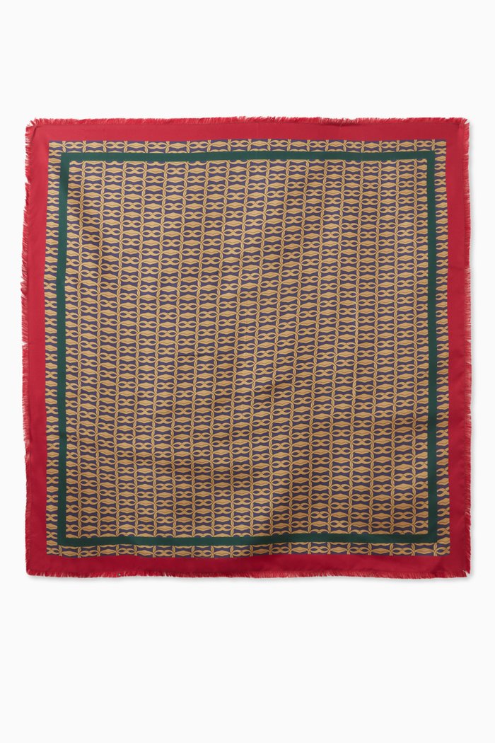 

Logo Scarf in Silk, Red