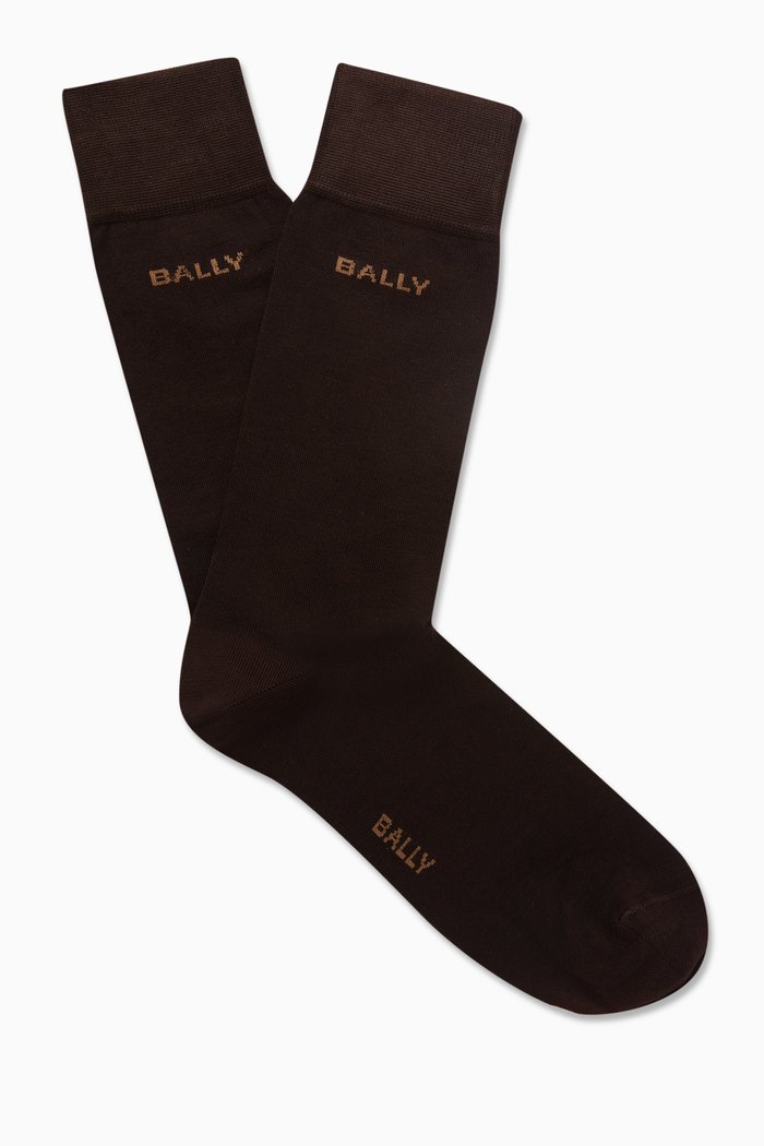 

Logo Socks in Cotton-blend, Brown