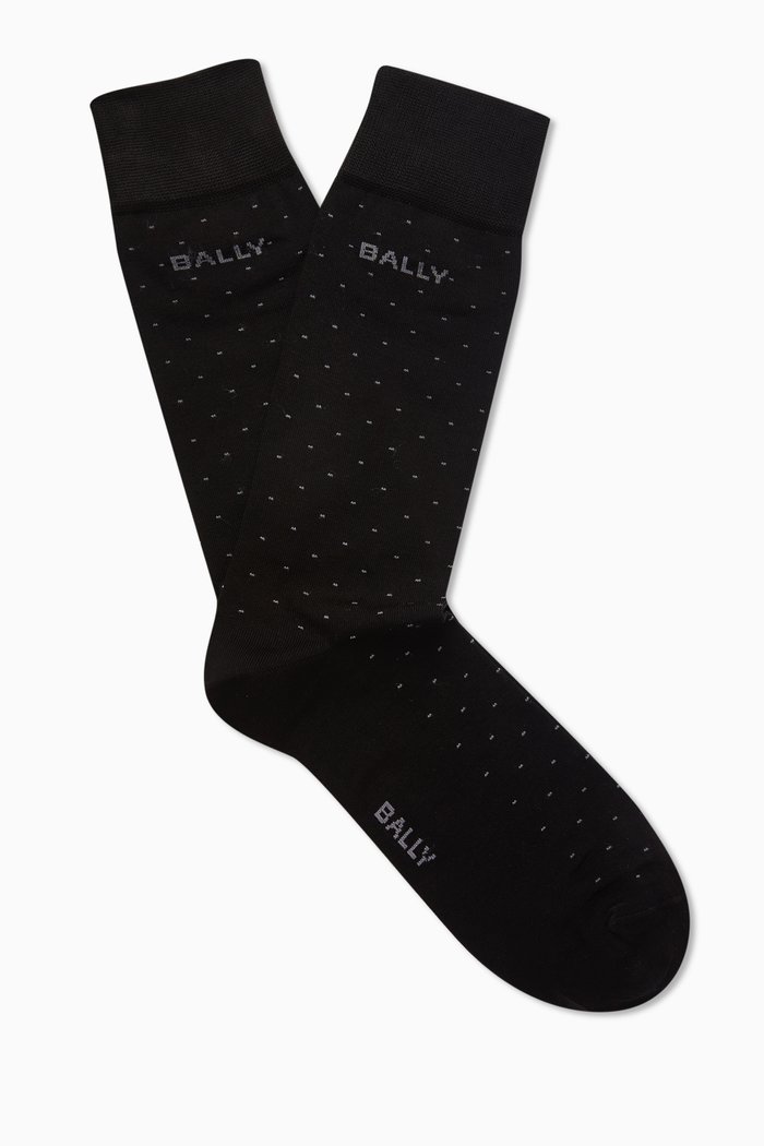 

Logo Dots Socks in Cotton, Black