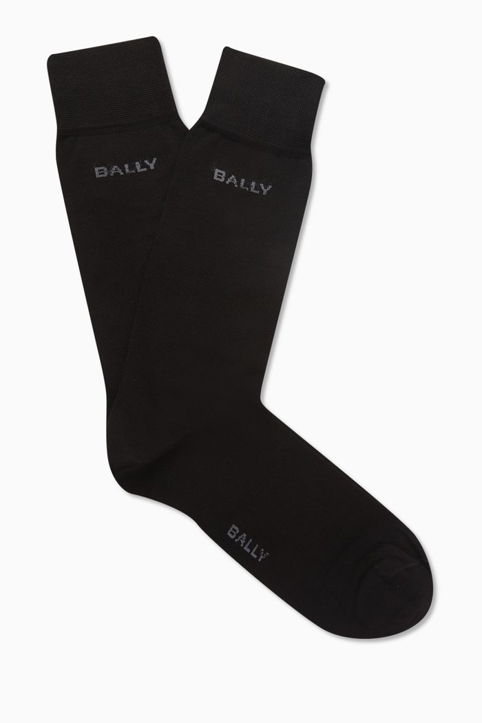 

Logo Socks in Cotton-blend, Black