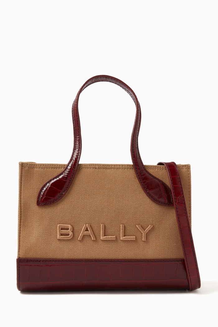 

XS Bar Keep on Tote Bag in Cotton & Leather, Neutral