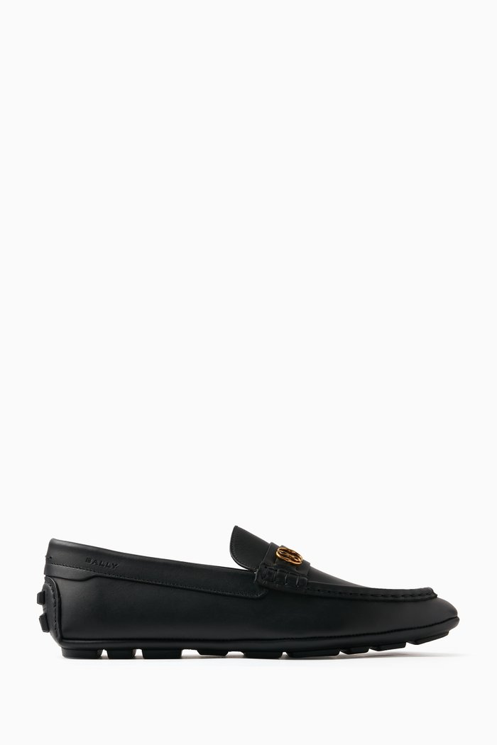 

Keeper Driver Shoes in Smooth Leather, Black