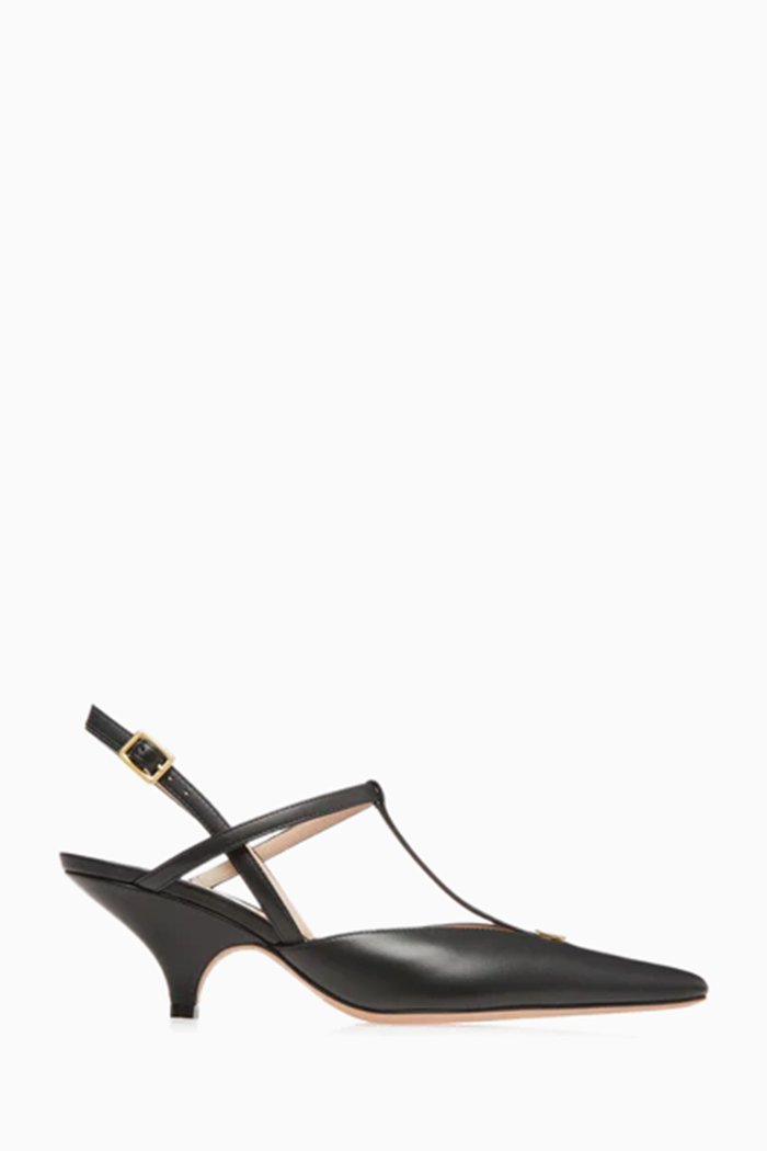 

Karline 55 Slingback Pumps in Leather, Black