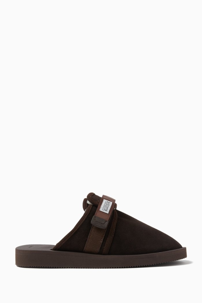 

Zavo Mab Slip-on Sandals in Suede, Brown