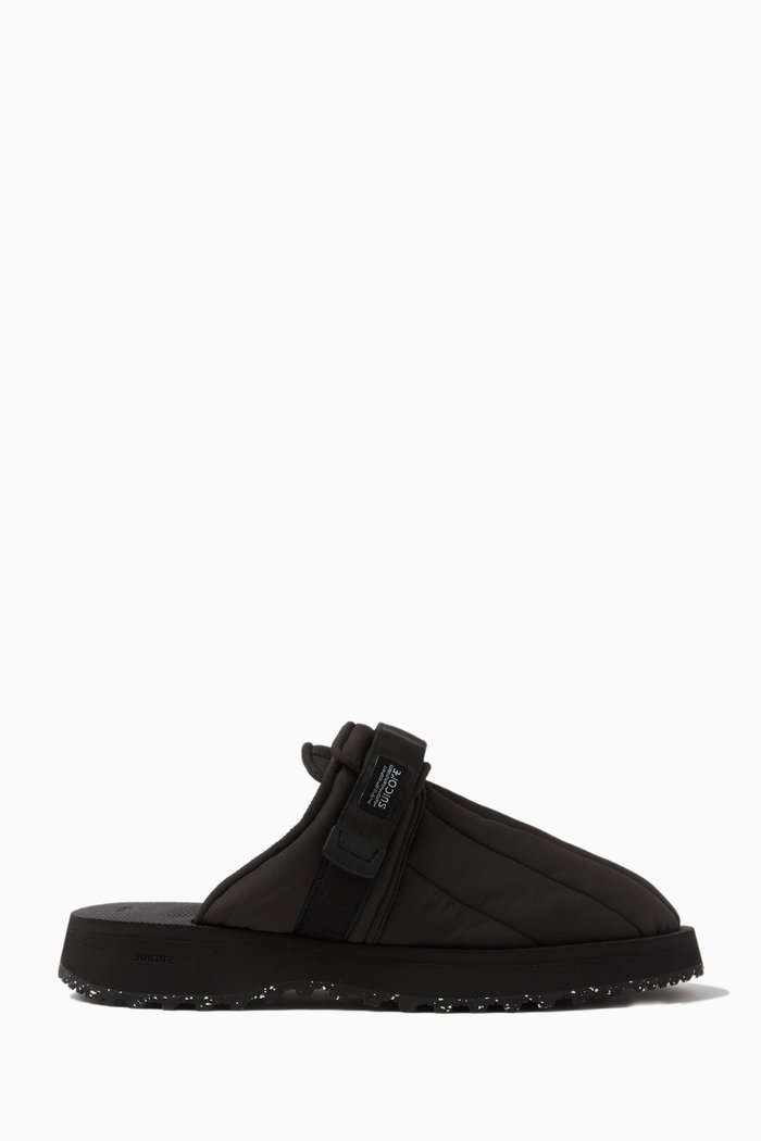 

Zavo Puffab Slip-on Sandals in Textile & Rubber, Black