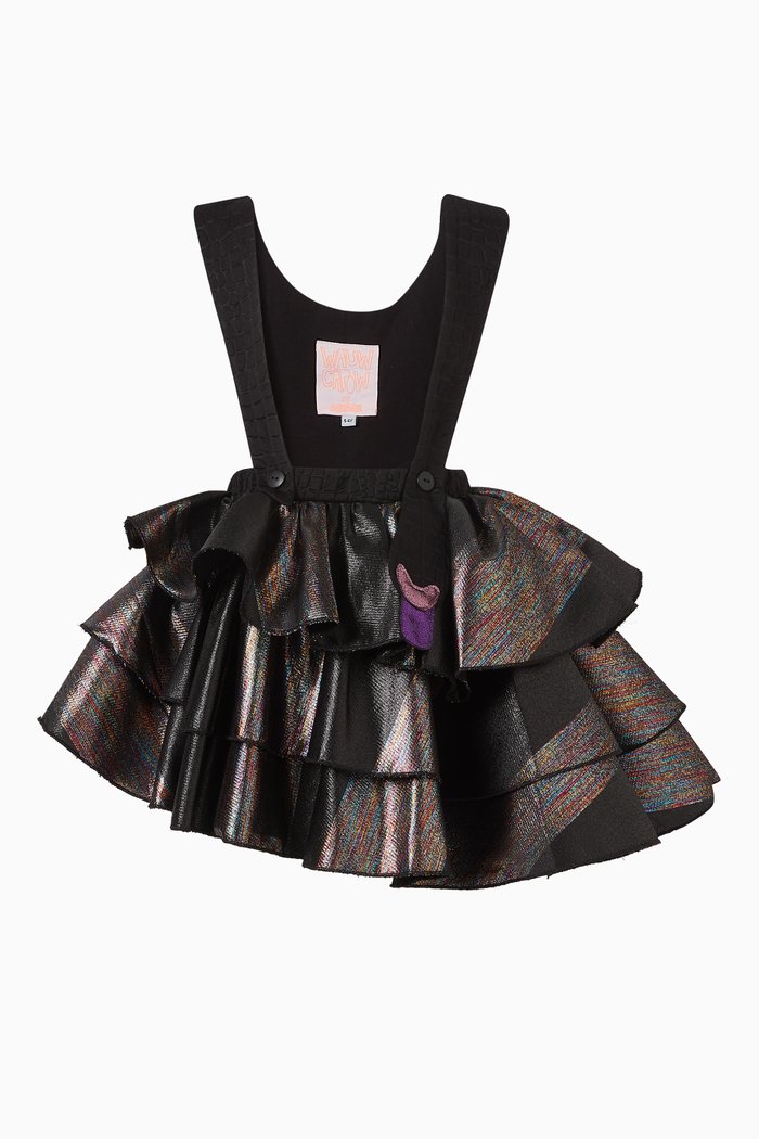 

Fairytale Rainbow Dress in Cotton-Blend, Black