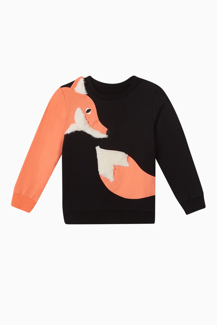 

Fox Sweatshirt in Cotton, Black