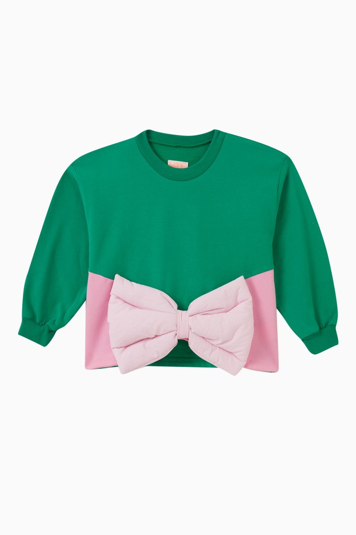 

Isabella Bow Sweatshirt in Organic-cotton, Multicolour