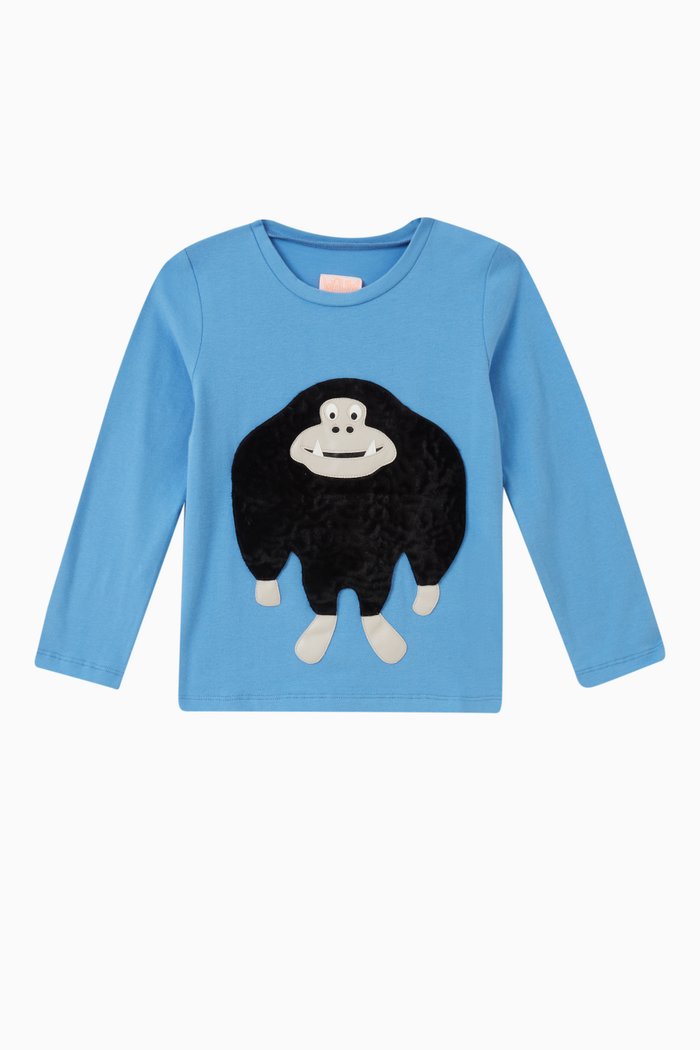 

Jako Gorilla T-shirt in Organic-cotton, Blue