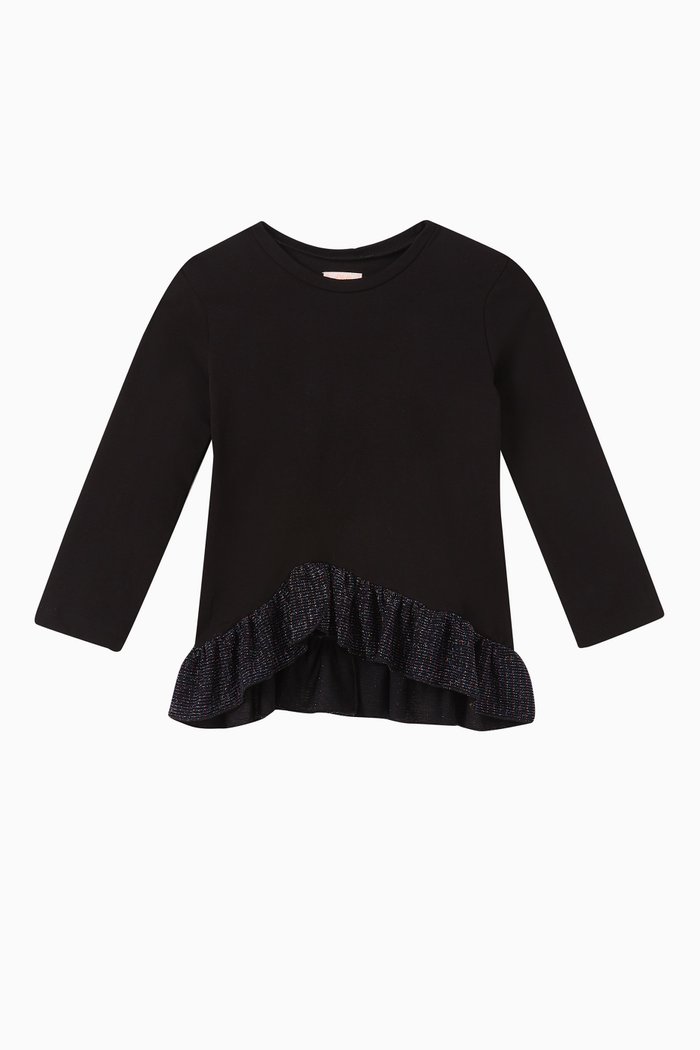 

Violet Glitter T-Shirt in Cotton, Black