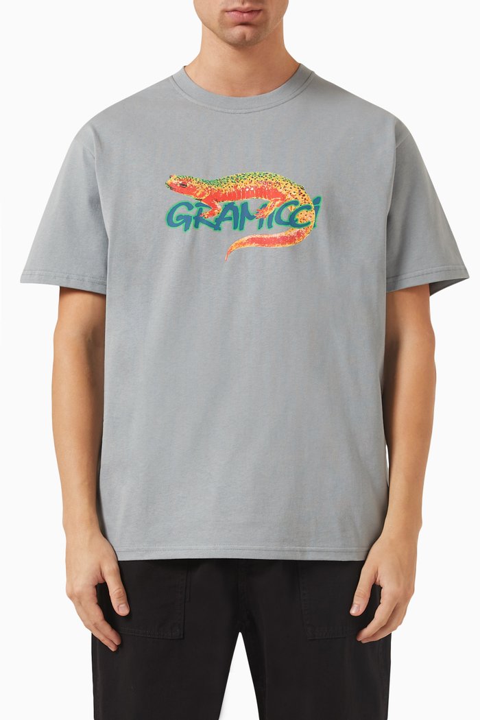 

Salamander Logo T-shirt in Organic Cotton-jersey, Grey