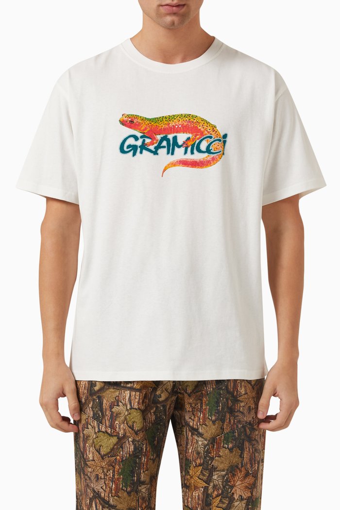 

Salamander Logo T-shirt in Organic Cotton-jersey, White