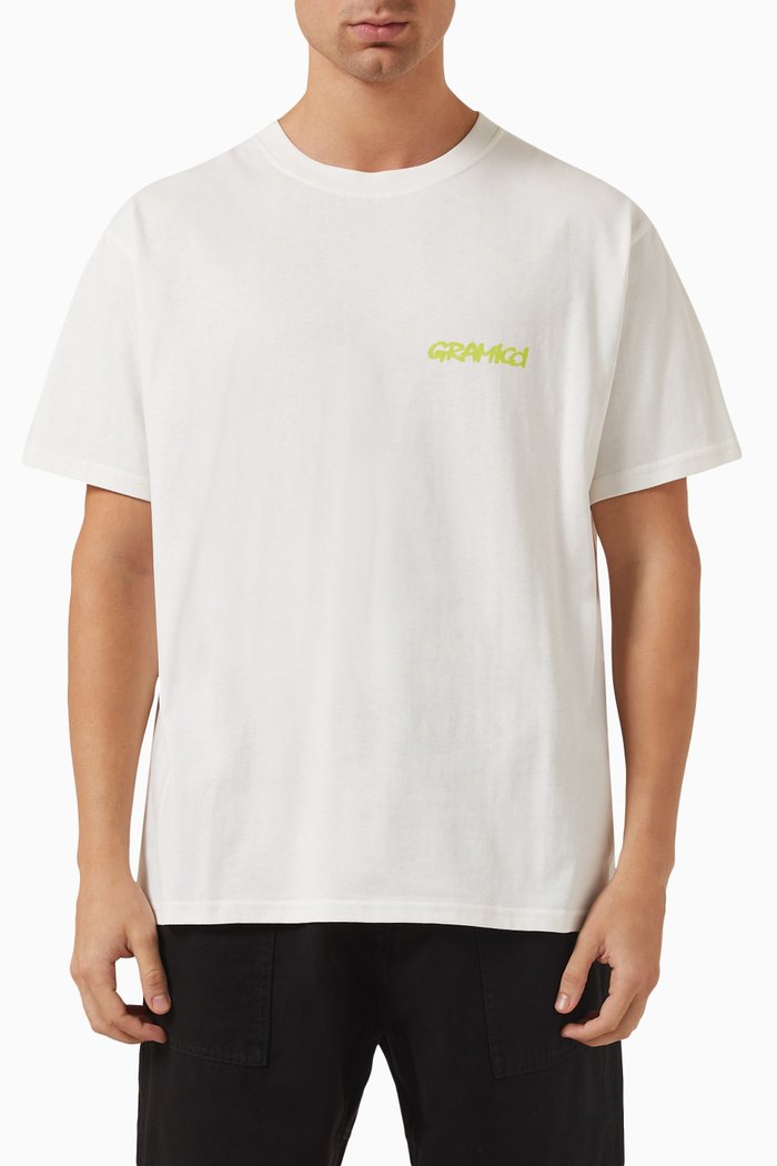 

Footprints T-shirt in Organic Cotton-jersey, White
