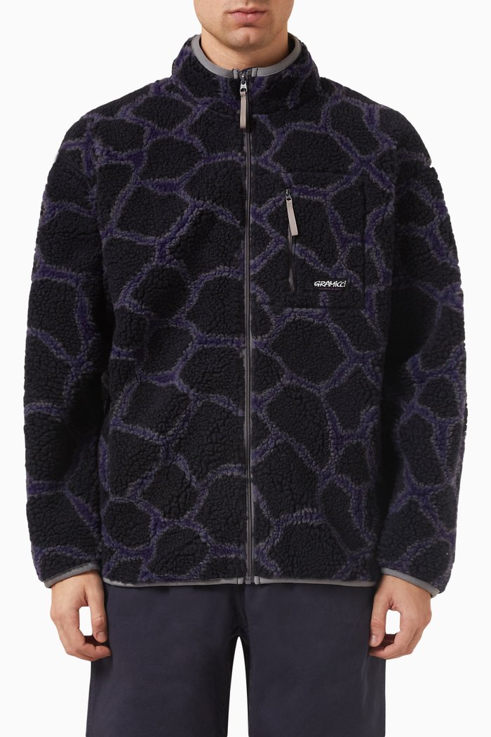 

Zip-up Jacket in Sherpa, Blue