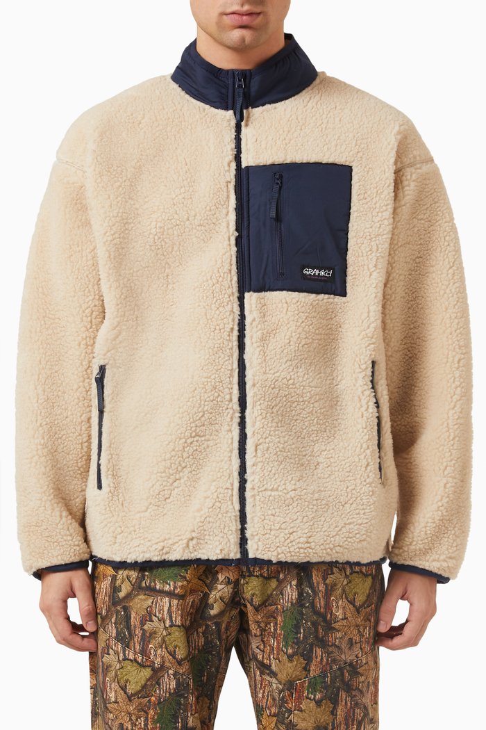 

Zip-up Jacket in Sherpa, Neutral
