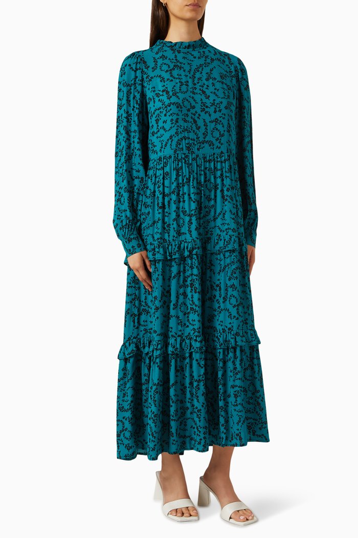 

Yasminua Embroidered Maxi Dress in Ecovero™, Green