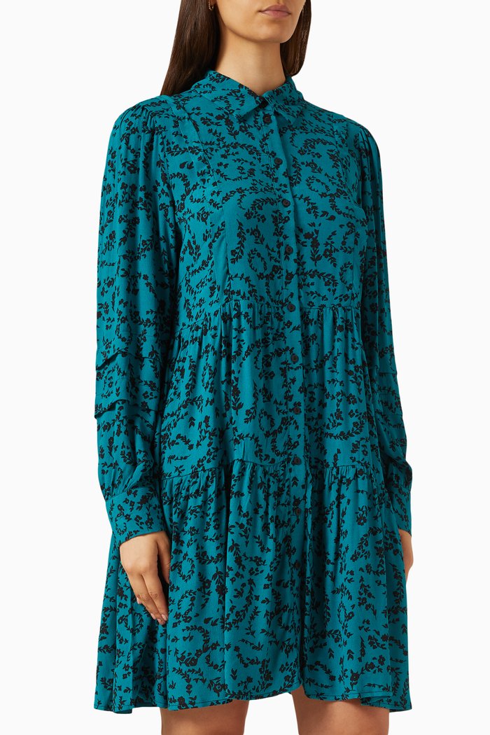 

Yasminua Embroidered Mini Dress in Ecovero™, Green