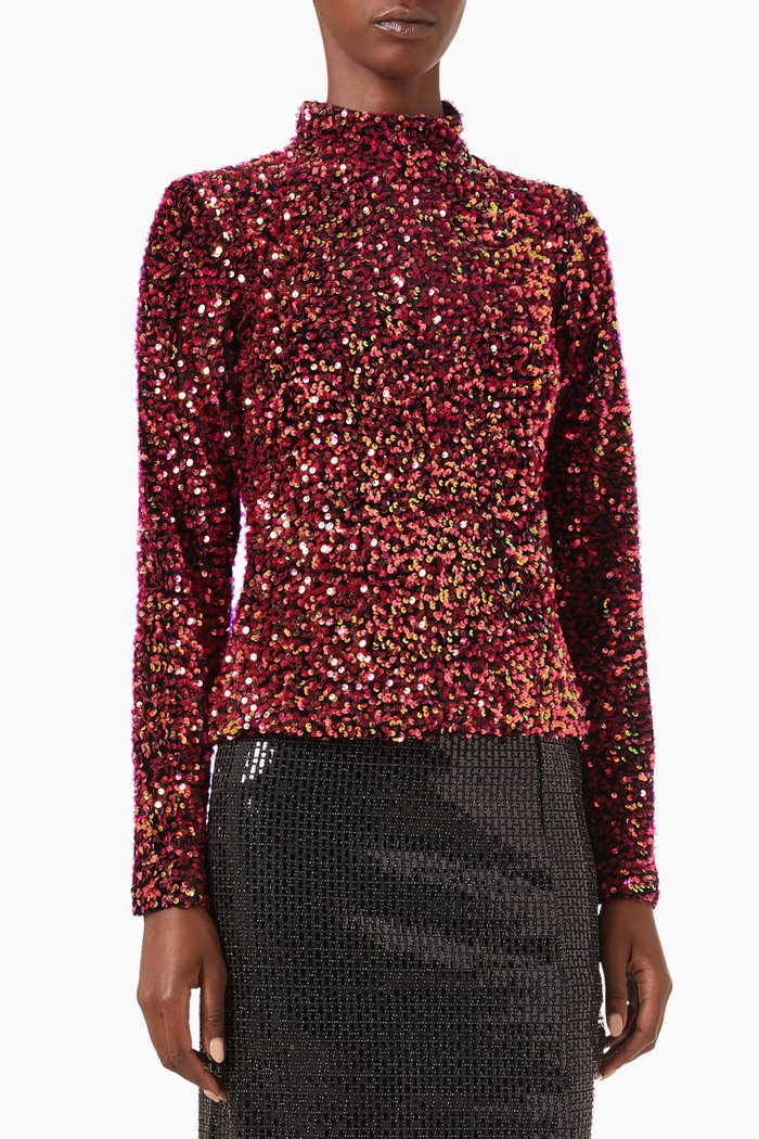 

Yaspinko Sequinned Top, Black