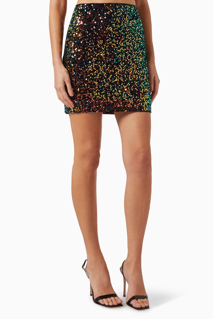 

Yasjuela Mini Skirt in Sequins, Black