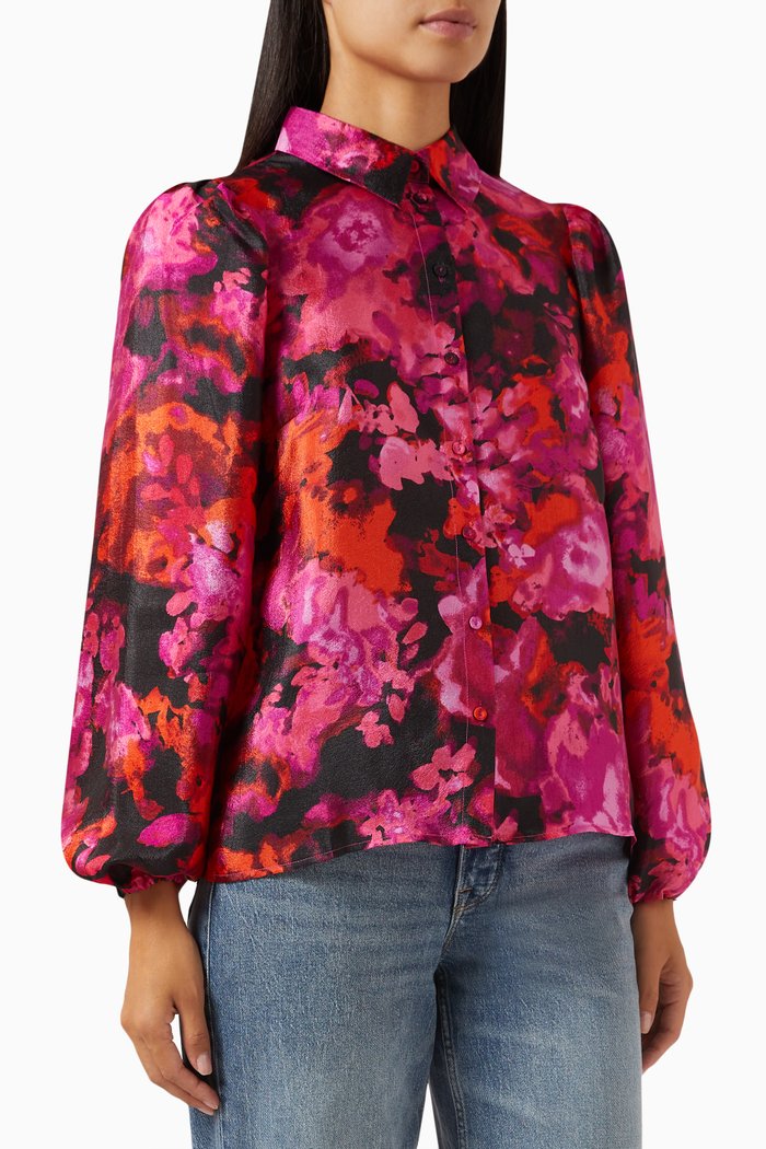 

Yastwilight Garden-print Shirt, Black