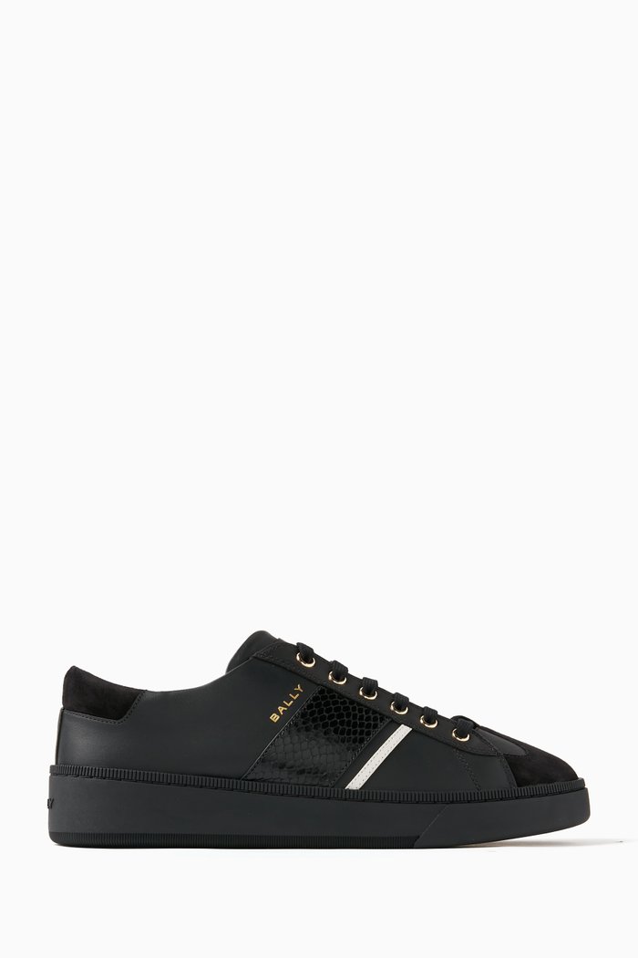 

Roller Sneakers in Smooth Leather, Black