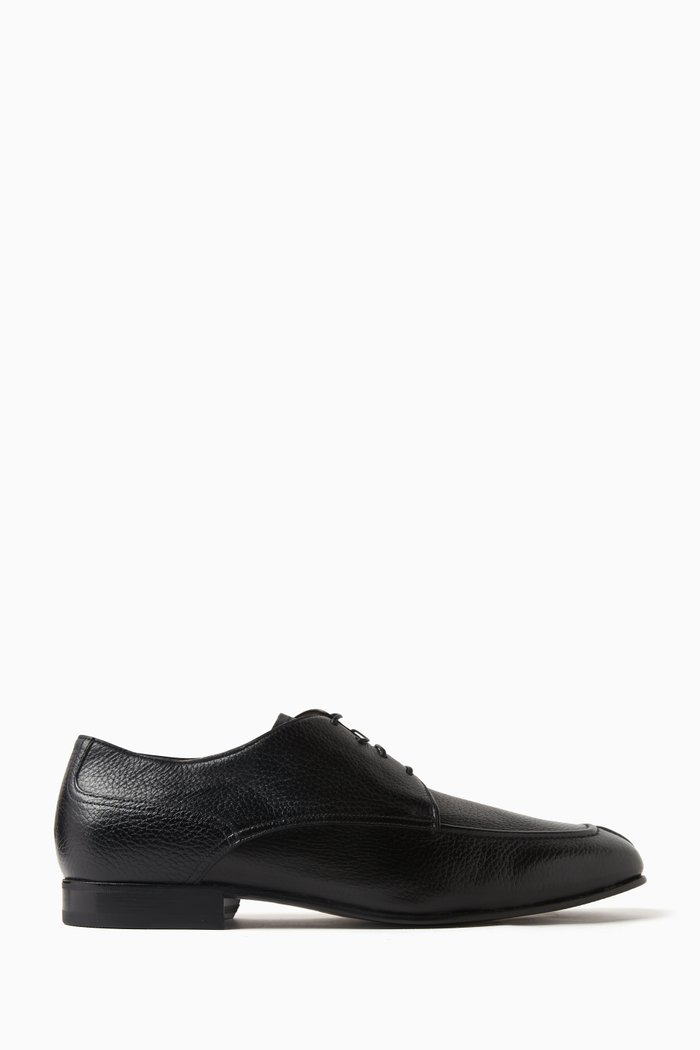 

Suisse Derby Shoes in Deer Leather, Black