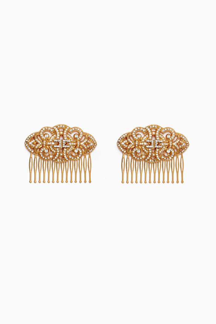 

Crystal-embellished Hair Comb, Set of 2, Gold