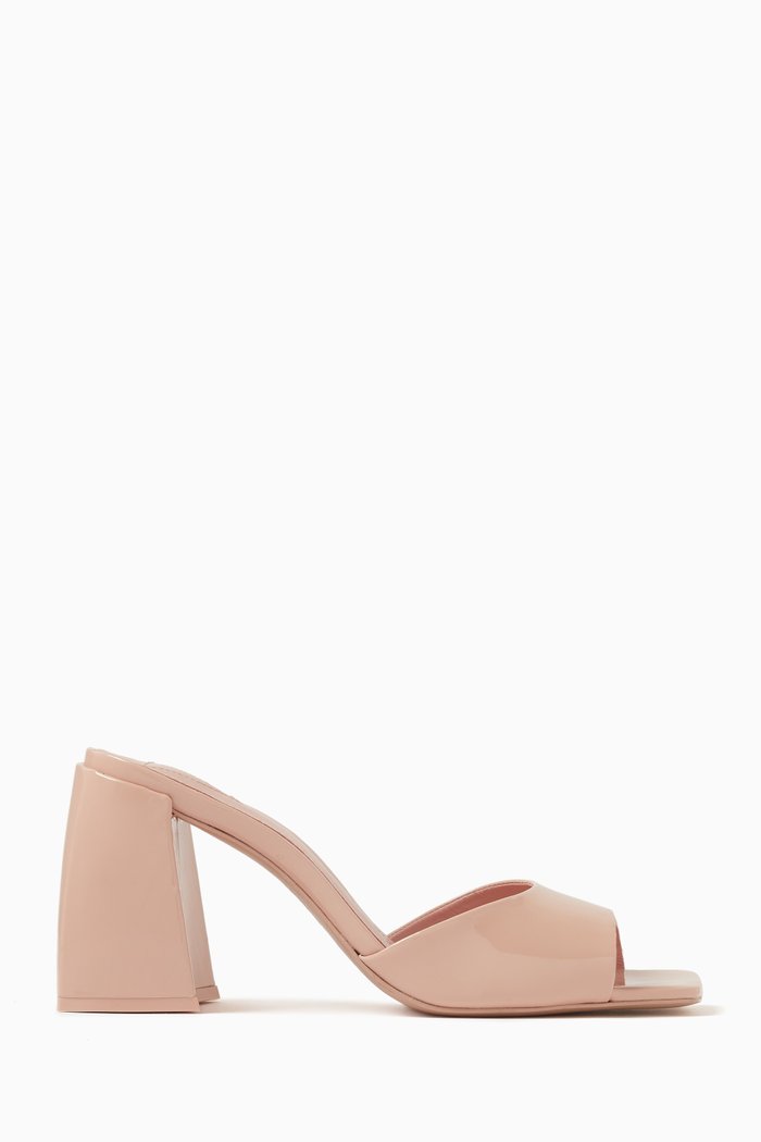 

Block-heel 90 Mules in Patent Leather, Pink
