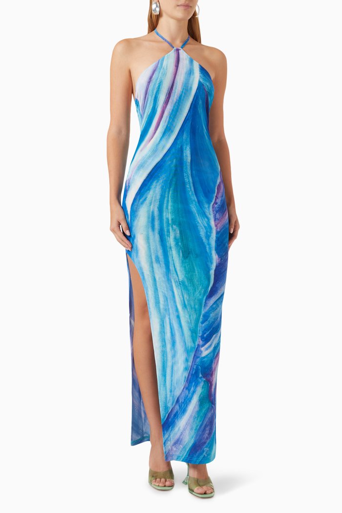 The Little Mermaid Odetta Maxi Dress, Blue