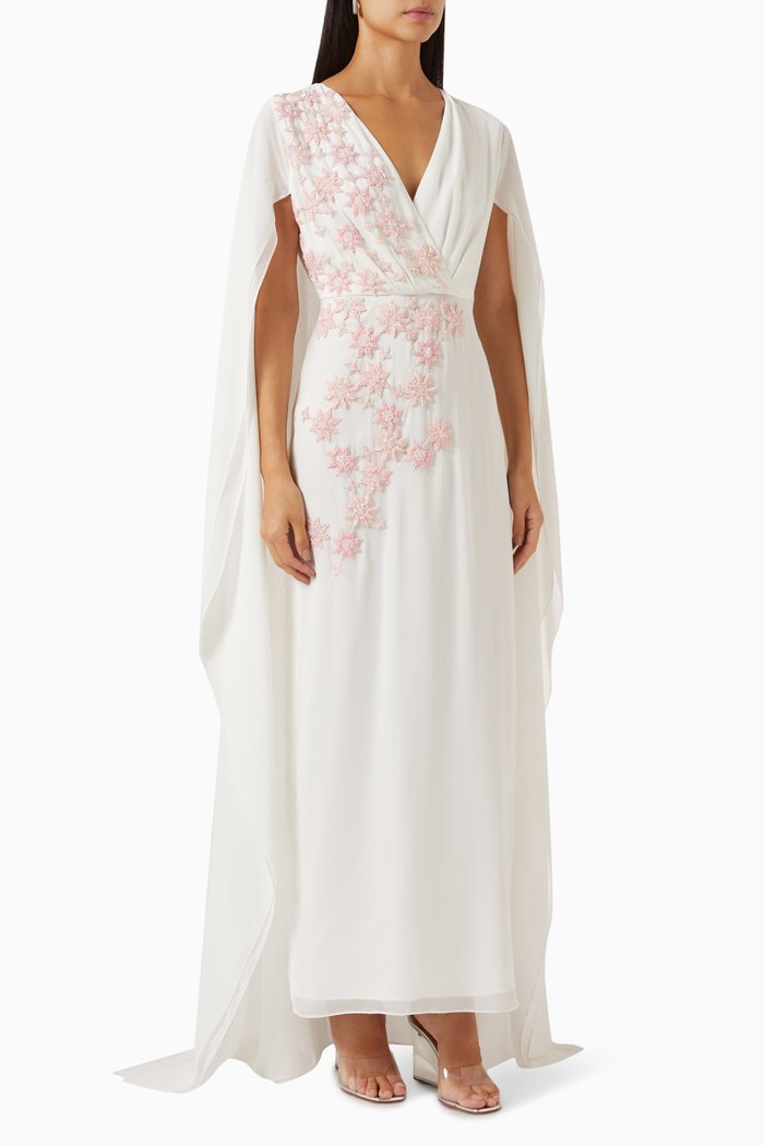 

Bead-embellished Dress in Chiffon, Neutral