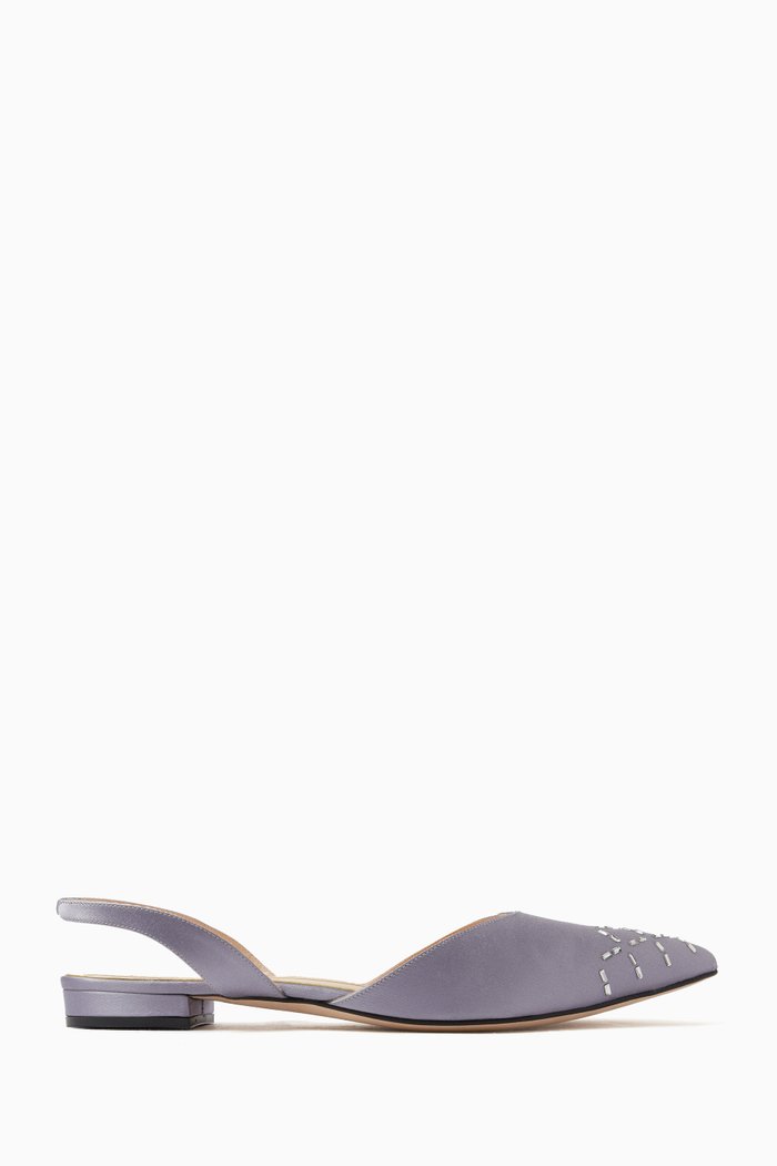 

Belmolle Fionde Ballet Flats in Satin, Grey