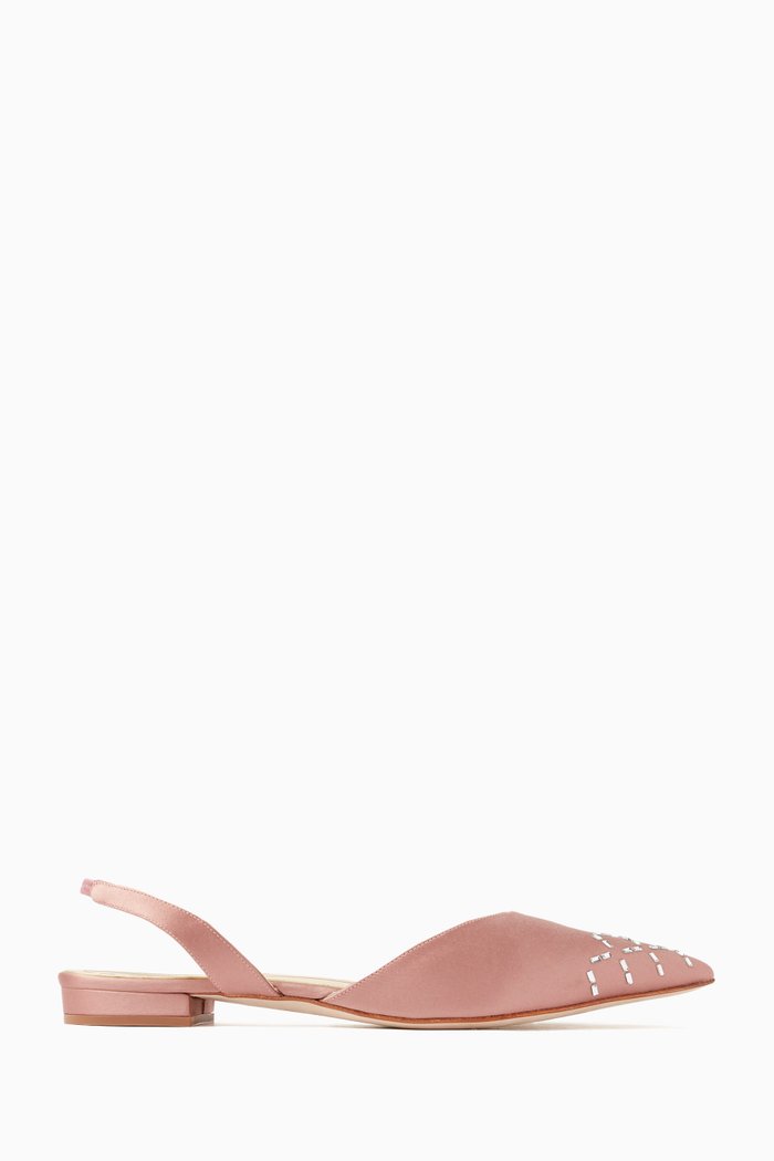 

Belmolle Fionde Ballet Flats in Satin, Pink