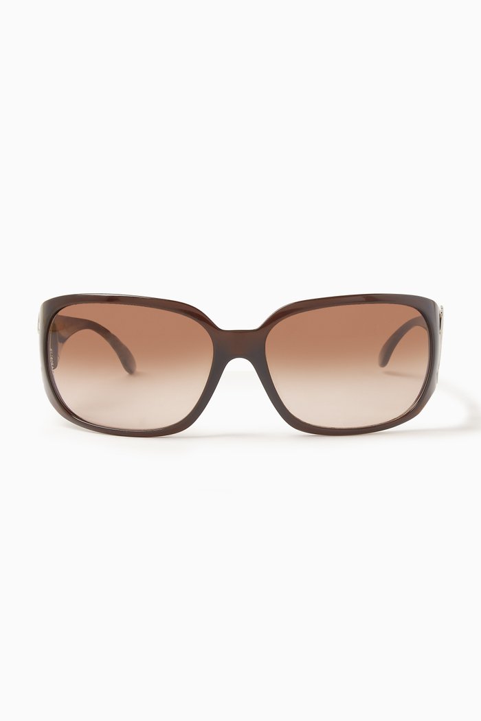Oversized Monogram Sunglasses in Acetate, Multicolour