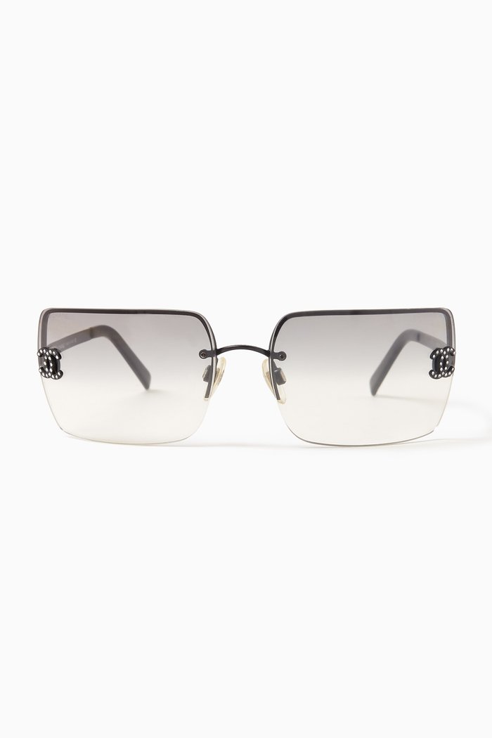 

Rectangle Logo Sunglasses in Metal, Multicolour